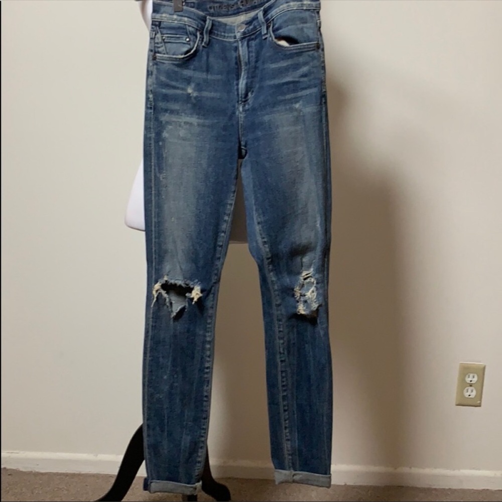 Citizen of humanity Rocket destroyed high waisted skinny jeans